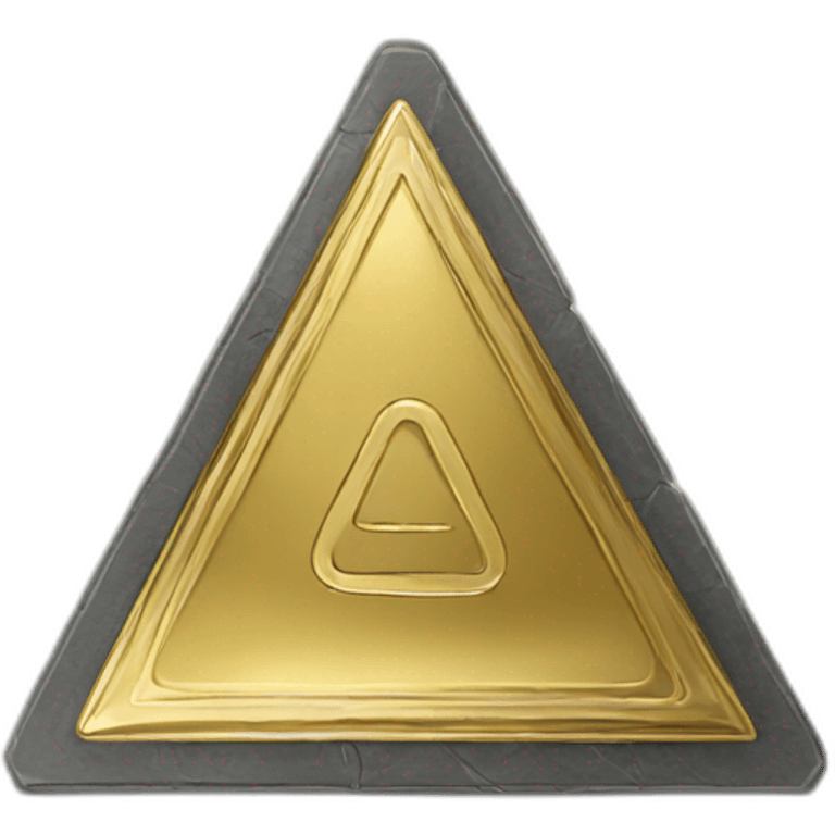 triangle gold coin with large "0" label emoji