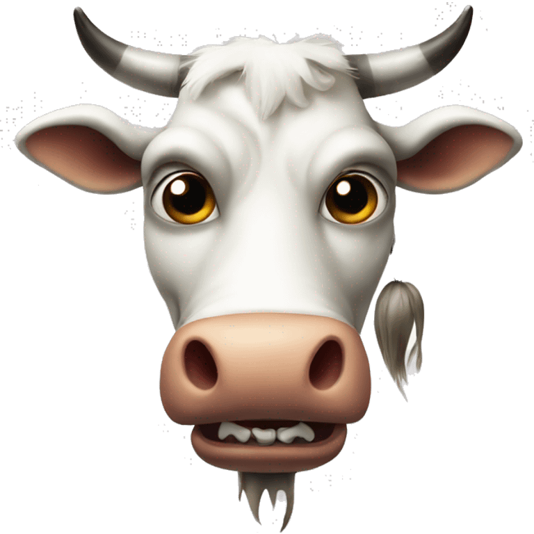 Scary evil cow emoji