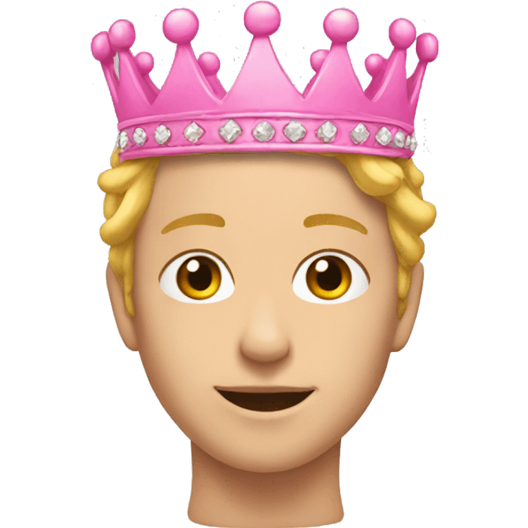 Pink crown emoji