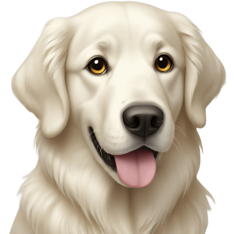 White golden retriever  emoji