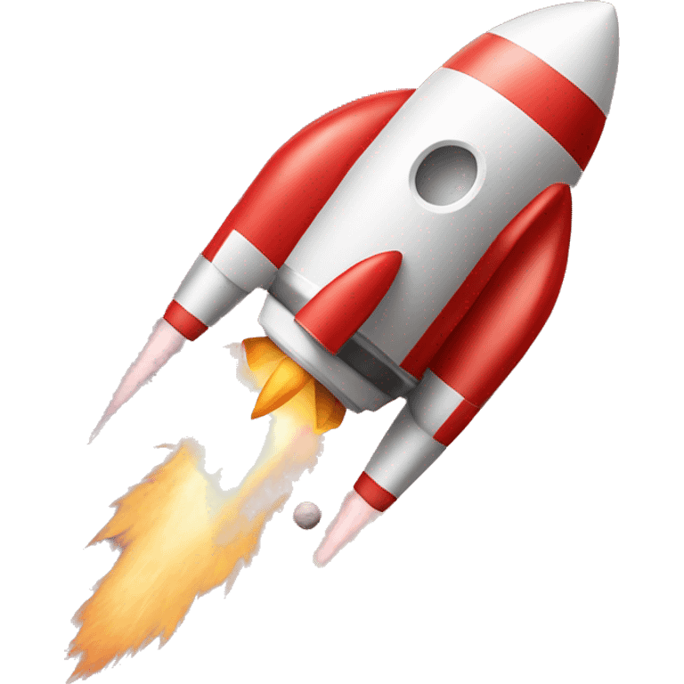 a rocket with balls at the bottom emoji