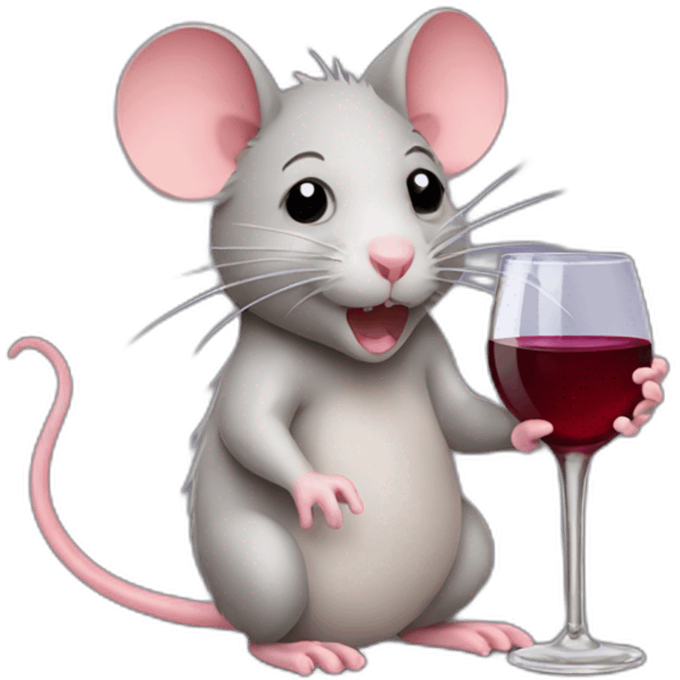 Rat drink wine emoji