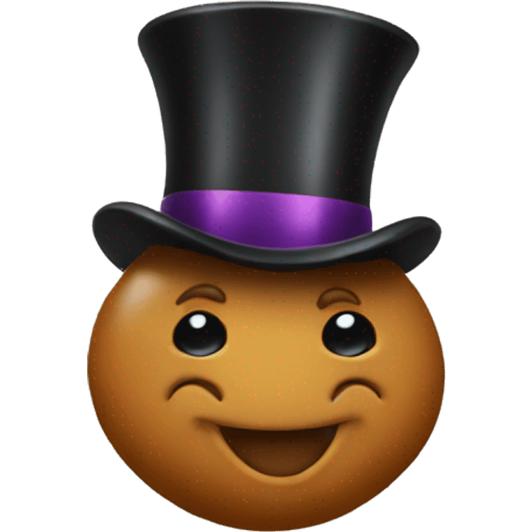 Poo with a top hat  emoji