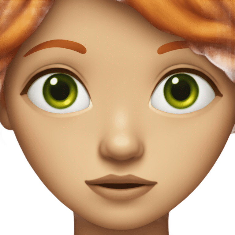 green eyesExtremely bored red headed girl emoji