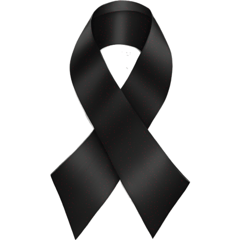 black ribbon emoji