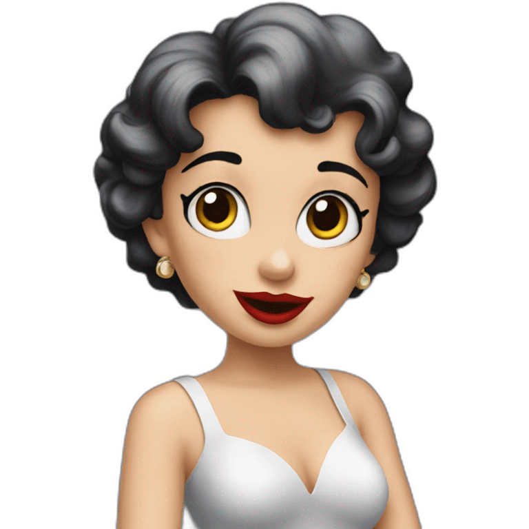 betty boop saludando emoji