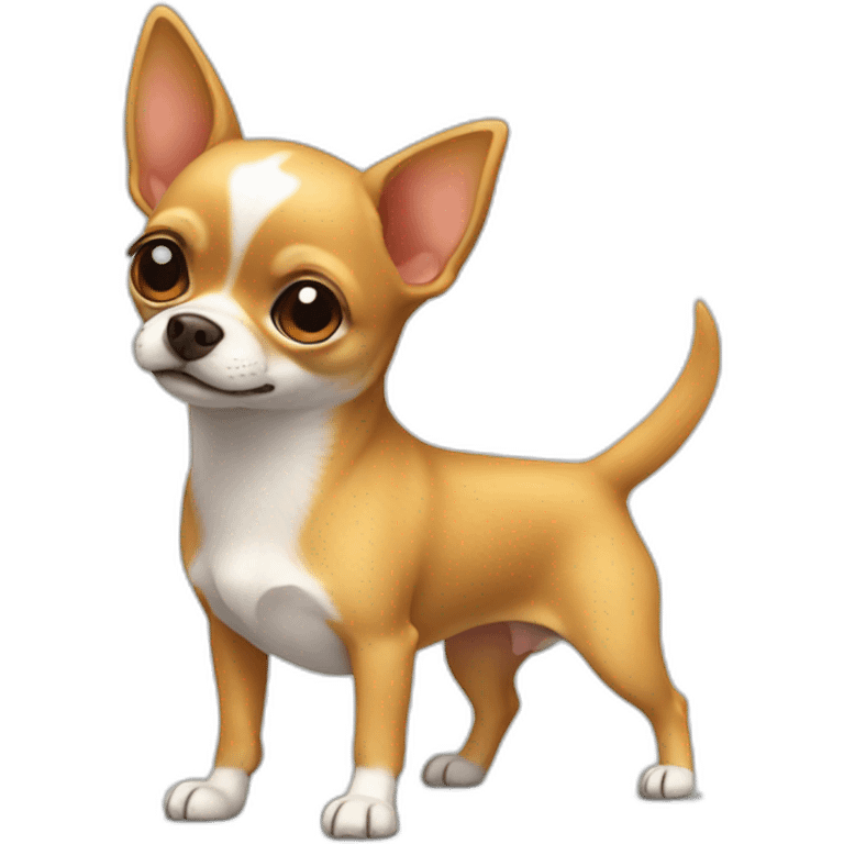 Chihuahua with Mandarin emoji