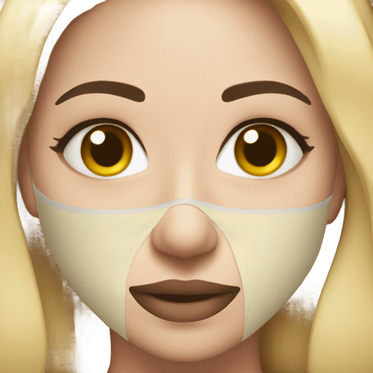 Chica con mascarilla facial emoji