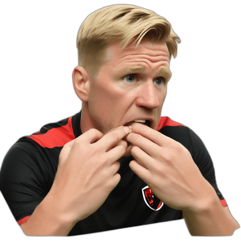 Eddie Howe biting nails emoji