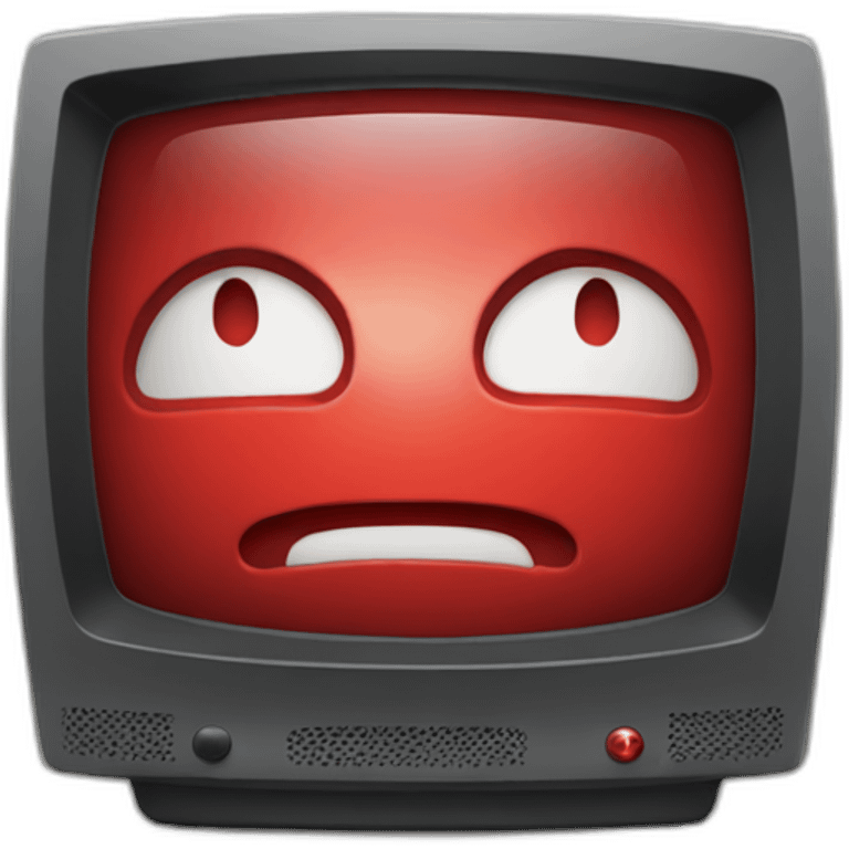 News on tv in red color emoji