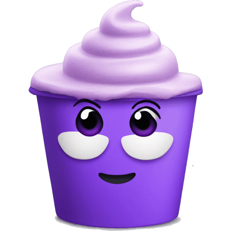 cup of purple ice cream emoji