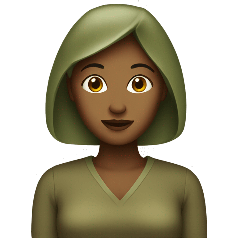 Woman as an olive emoji