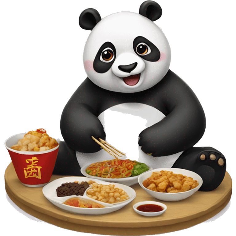 Panda eating Chinese food  emoji