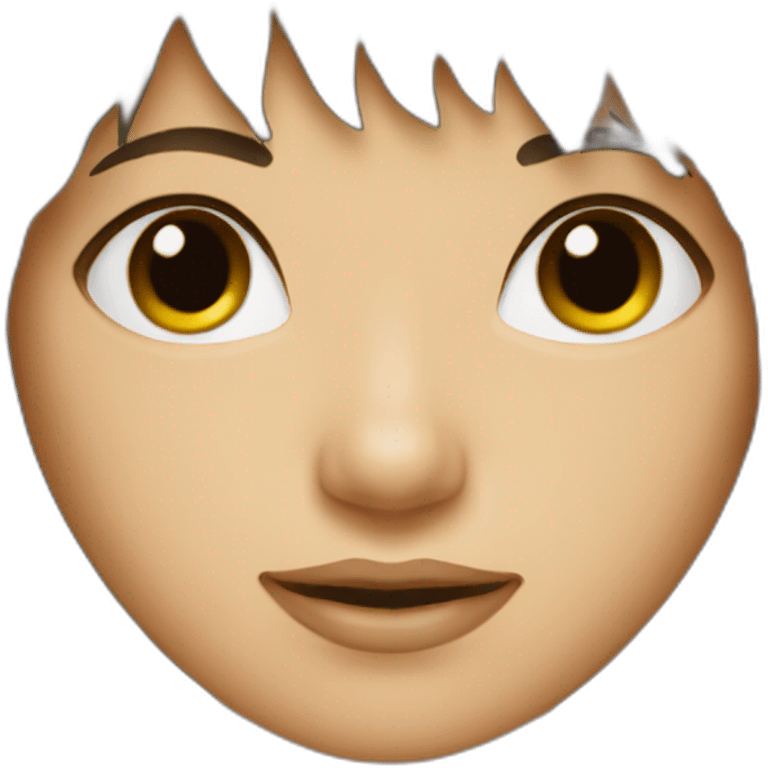 dark-brown-long-hair-fringe-girl-with-black -eyes Download emoji emoji