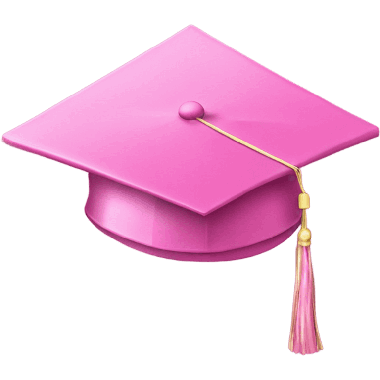 3d pink graduation hat emoji