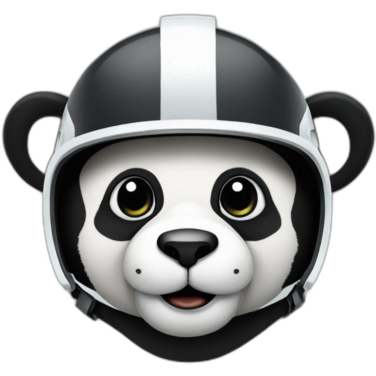 panda with contruction helmet emoji