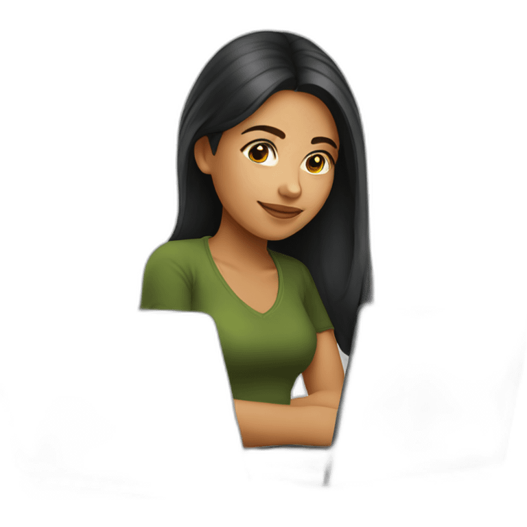 Graphic Designer colombian girl with laptop emoji