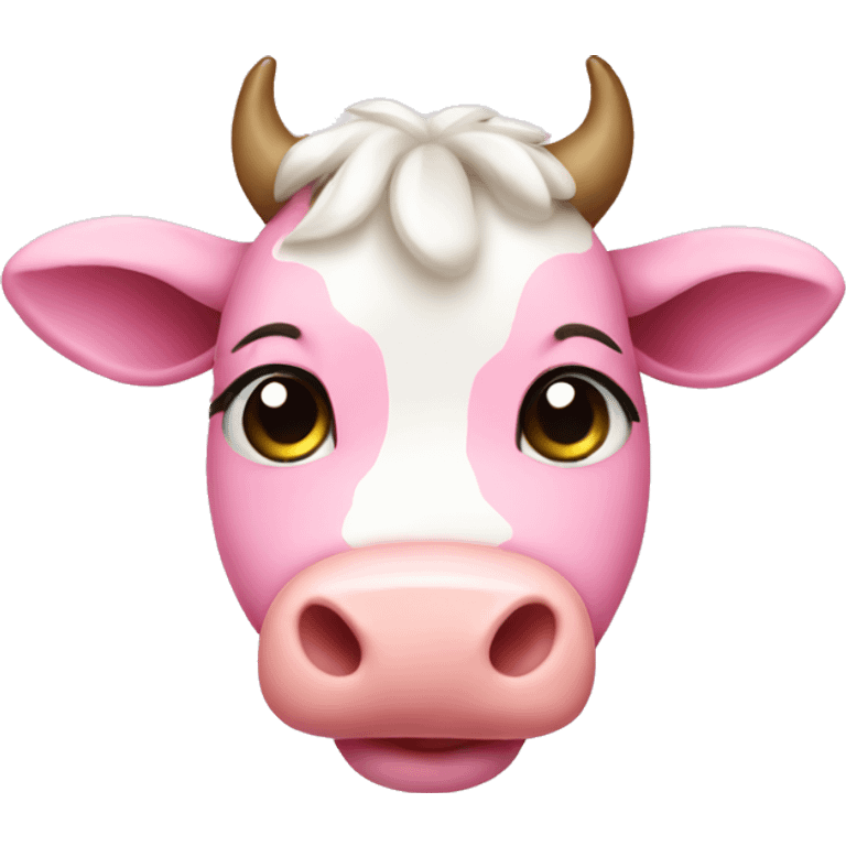 cute pink cow emoji