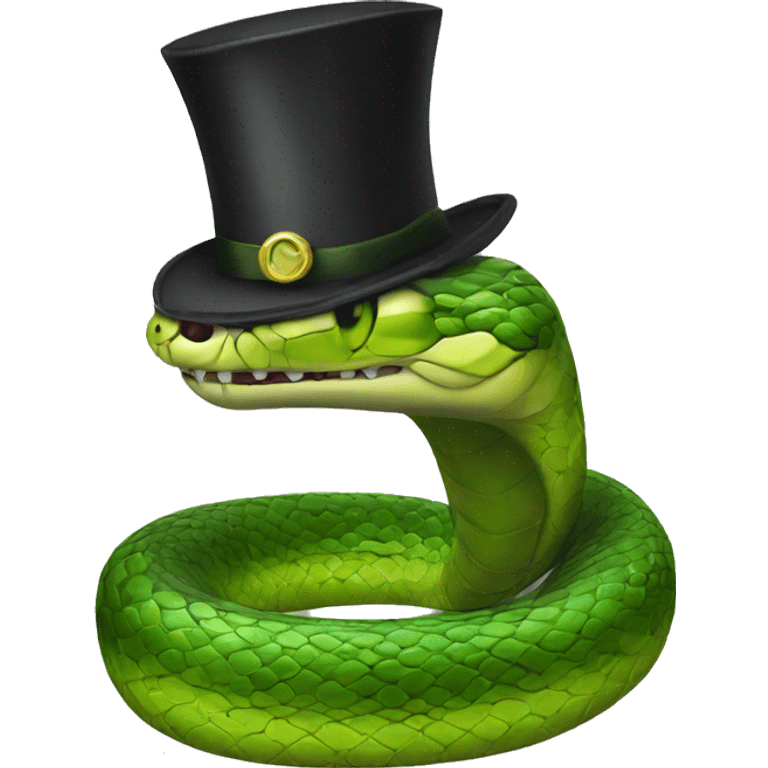 snake with tophat emoji