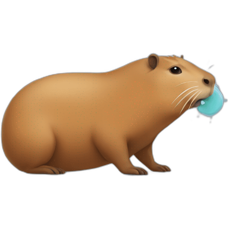 Capybara farting emoji