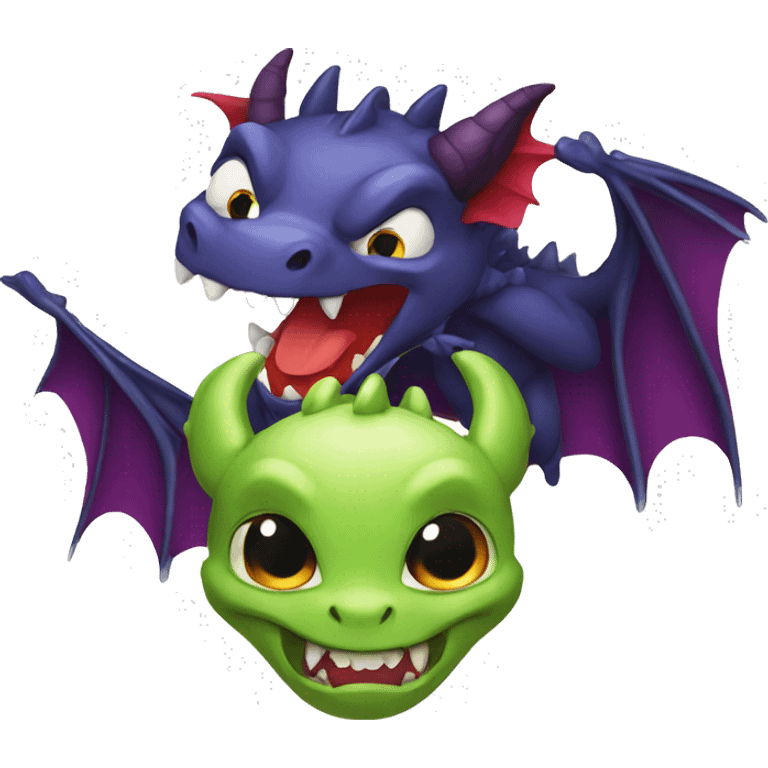 Dragon and vampire  emoji