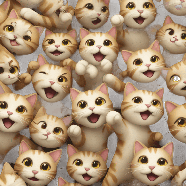 Cats celebrating  emoji