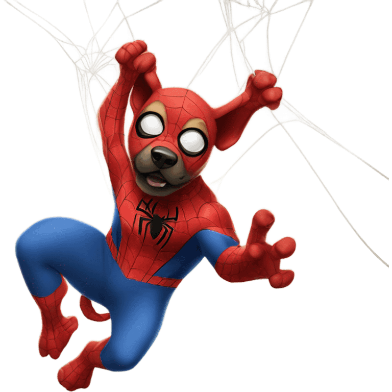 Spider man dog swinging emoji