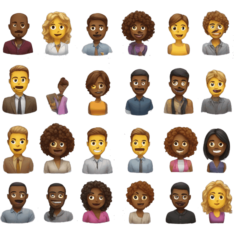 people in a co-working emoji