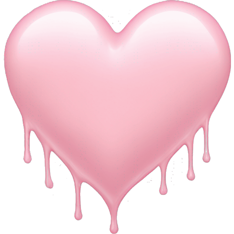 light pastel pink drip heart emoji