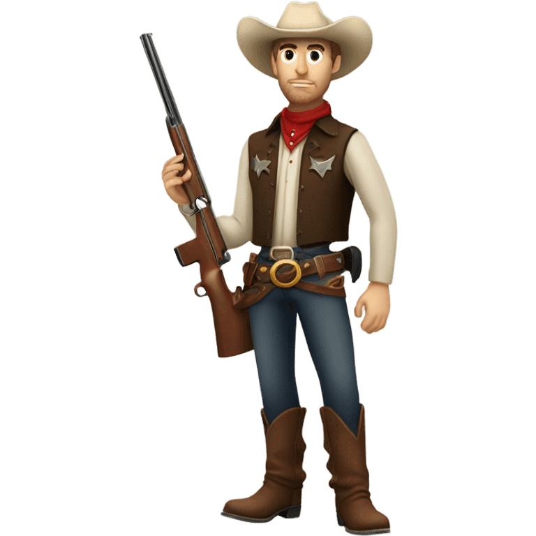 cowboy white guy with a shotgun emoji