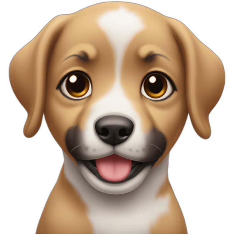 Very cute puppy exsiting emoji