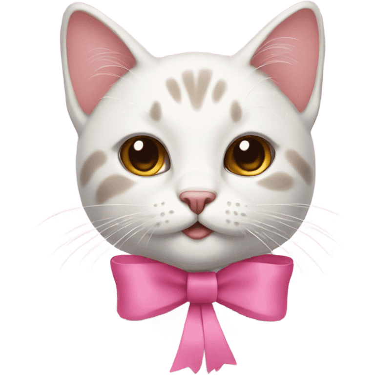 cat with pink bow emoji