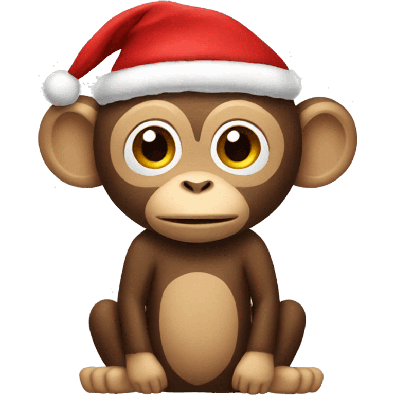 A monkey in a Santa costume  emoji