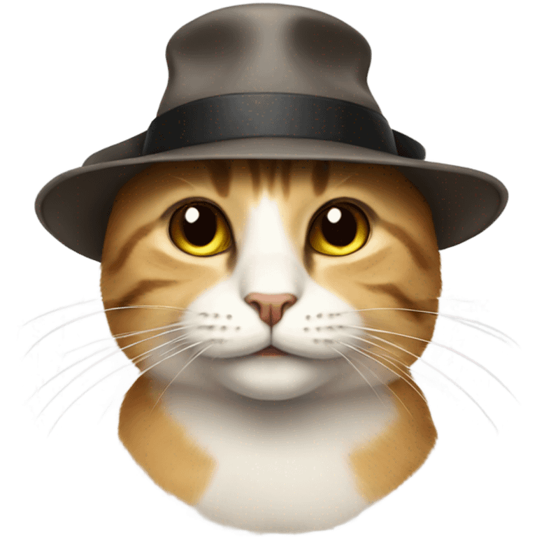 Gay cat with a hat emoji