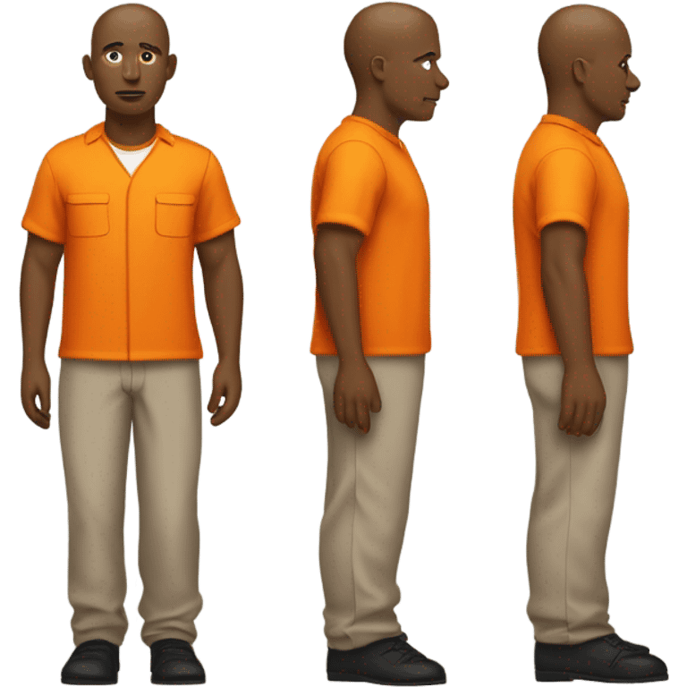 the prisoner in the orange uniform emoji