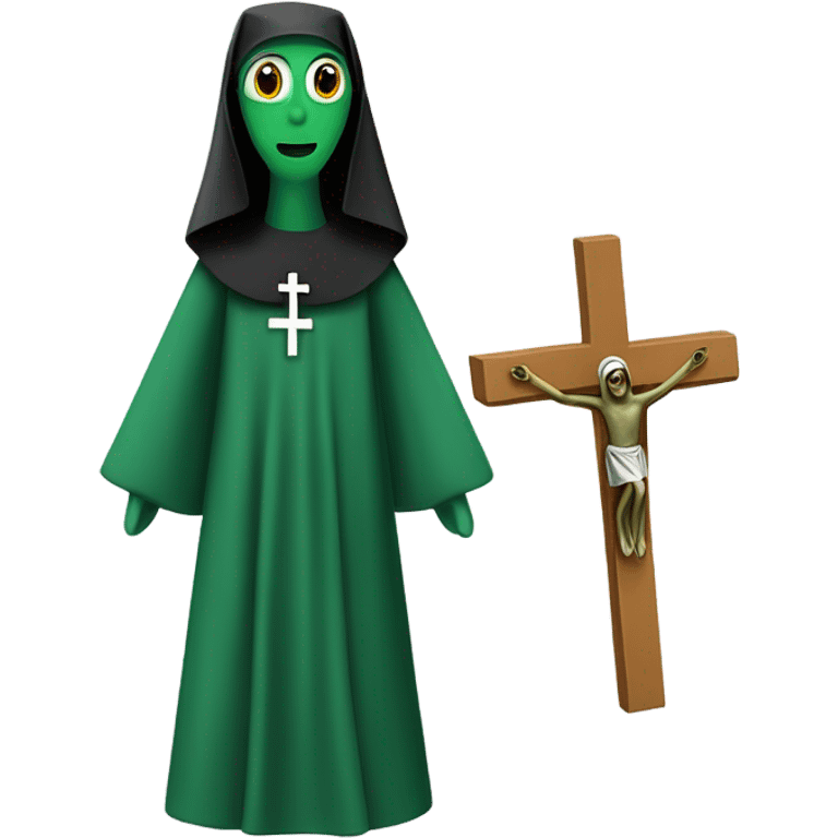 Gumby as a nun emoji