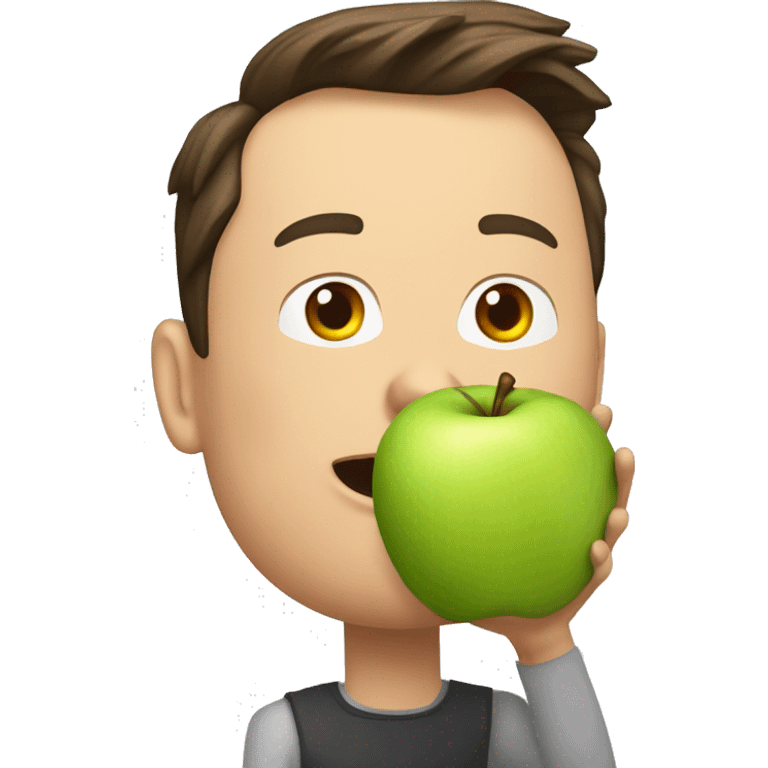 Elon musk mangeant une pomme emoji