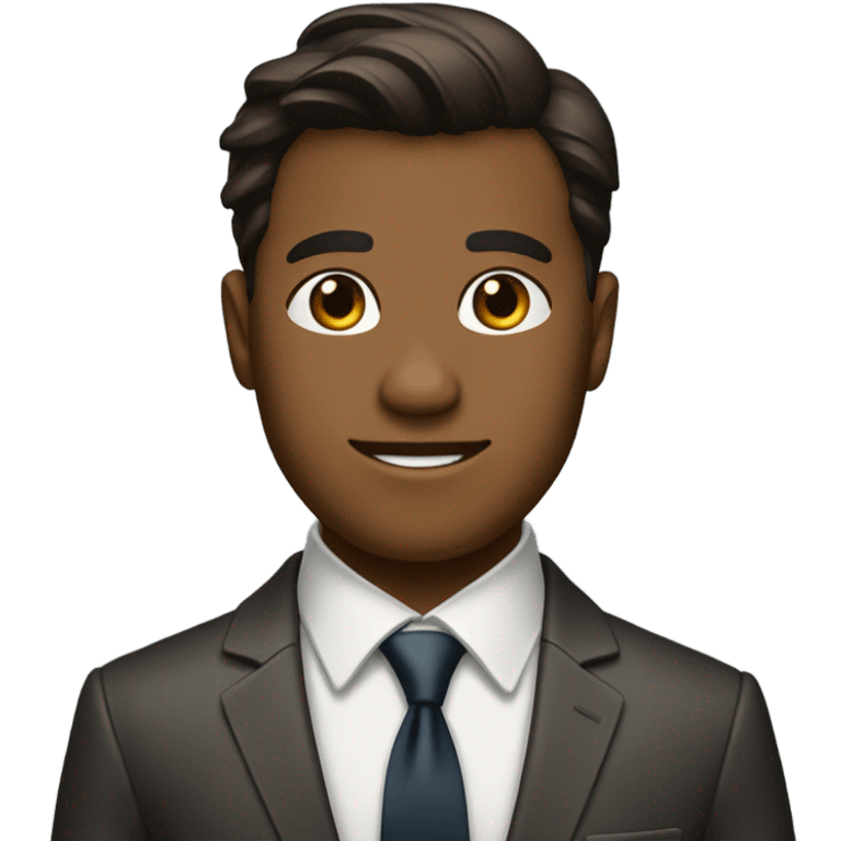 Brown male, handsome, formal attire emoji