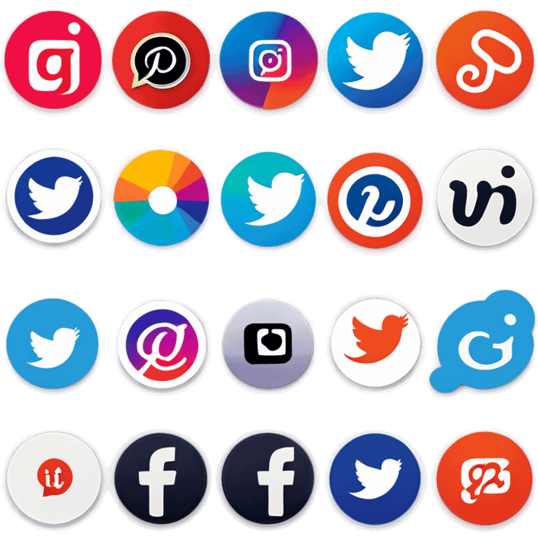 Social Media logos emoji