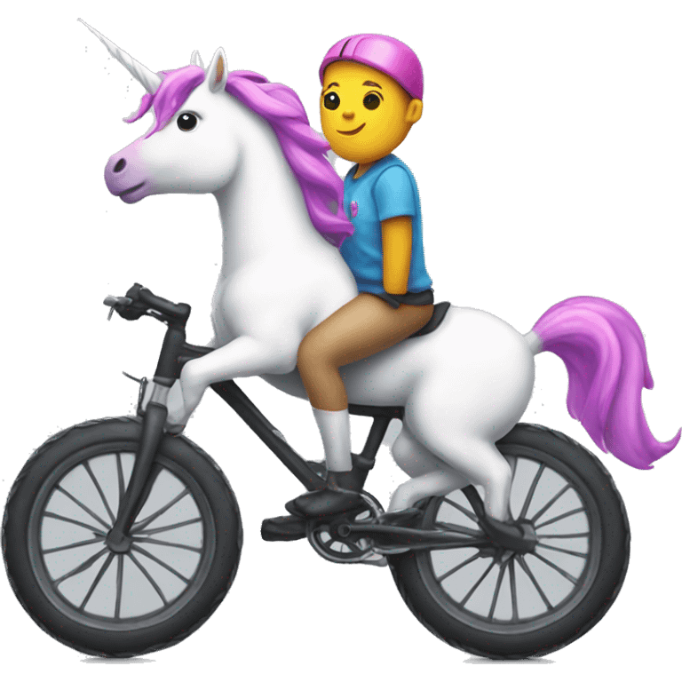 unicorn riding a bike emoji