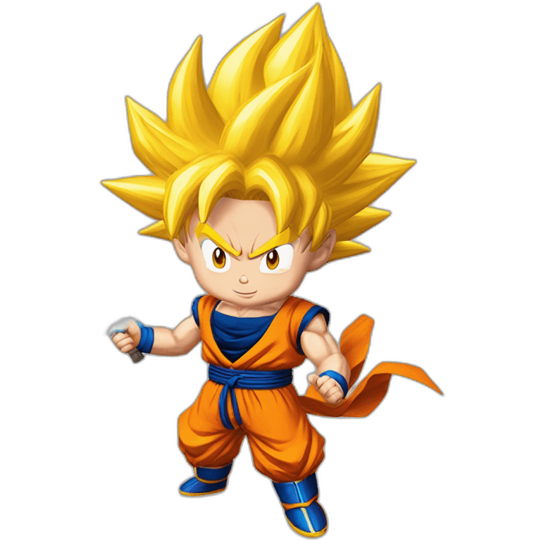 Son goku super saiyan 3 preparing kamehameha emoji