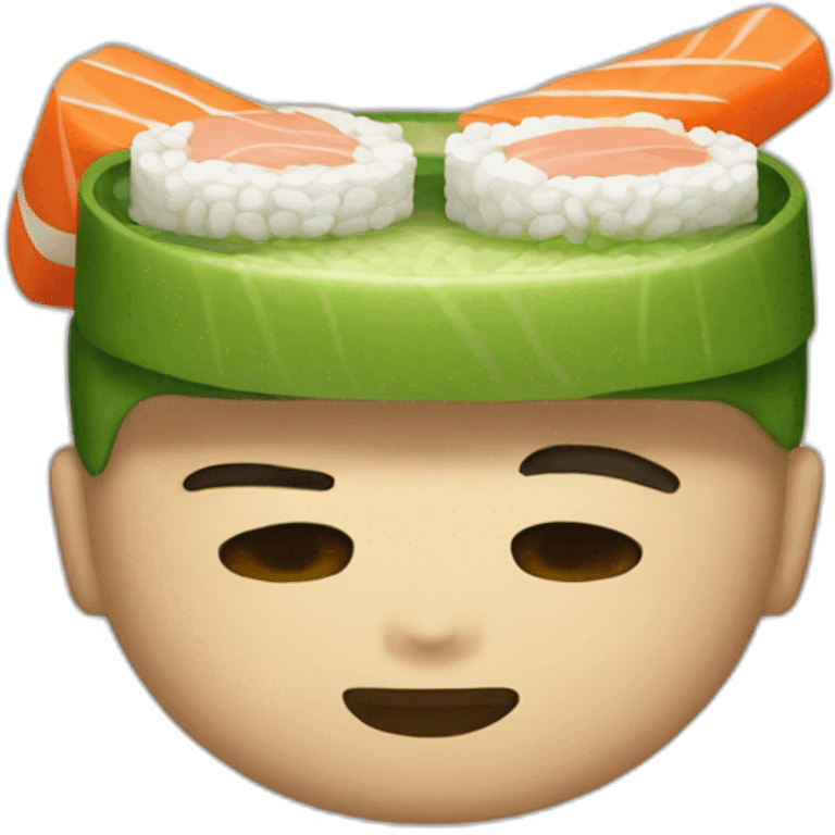 sushi-head-man emoji