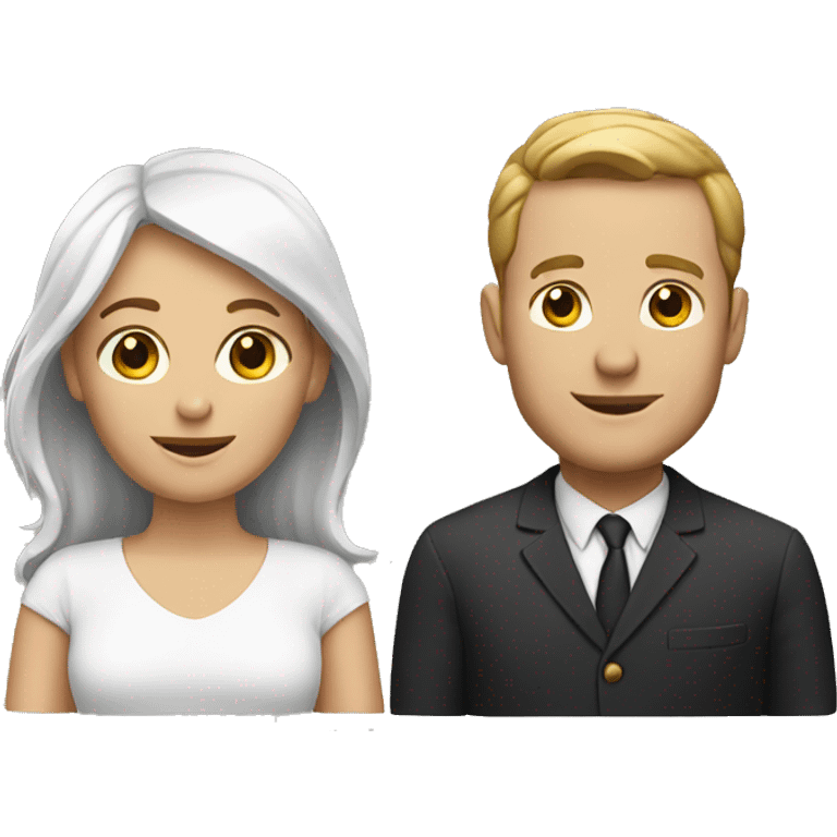 white man and woman  emoji