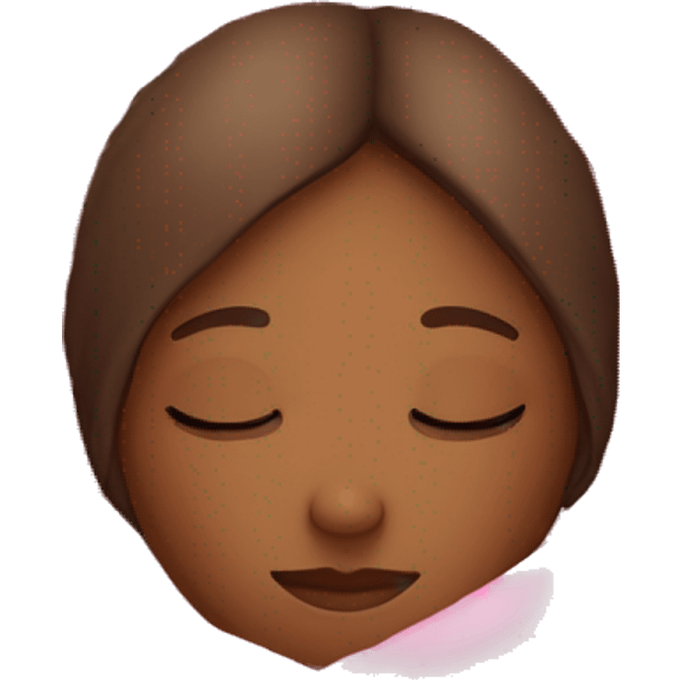 girl sleeping with pink blanket emoji