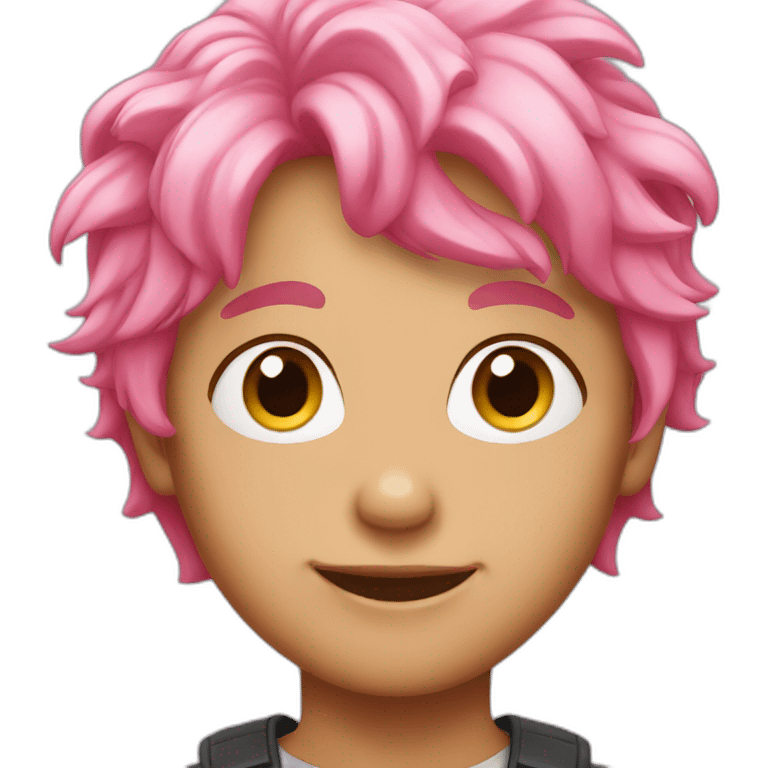 boy pink hair  emoji