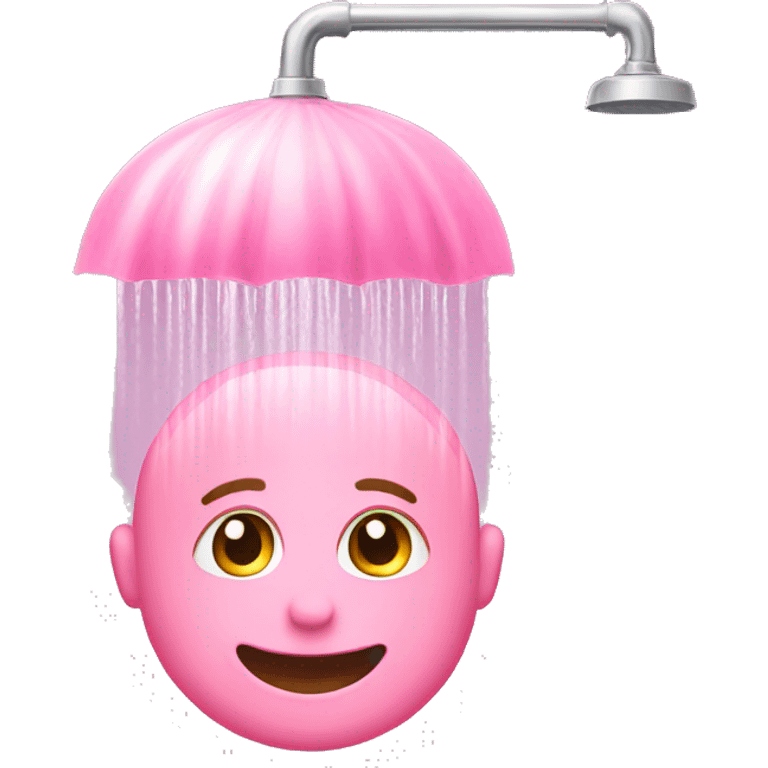 A pink shower  emoji