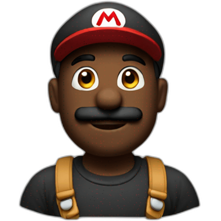 Black mario emoji