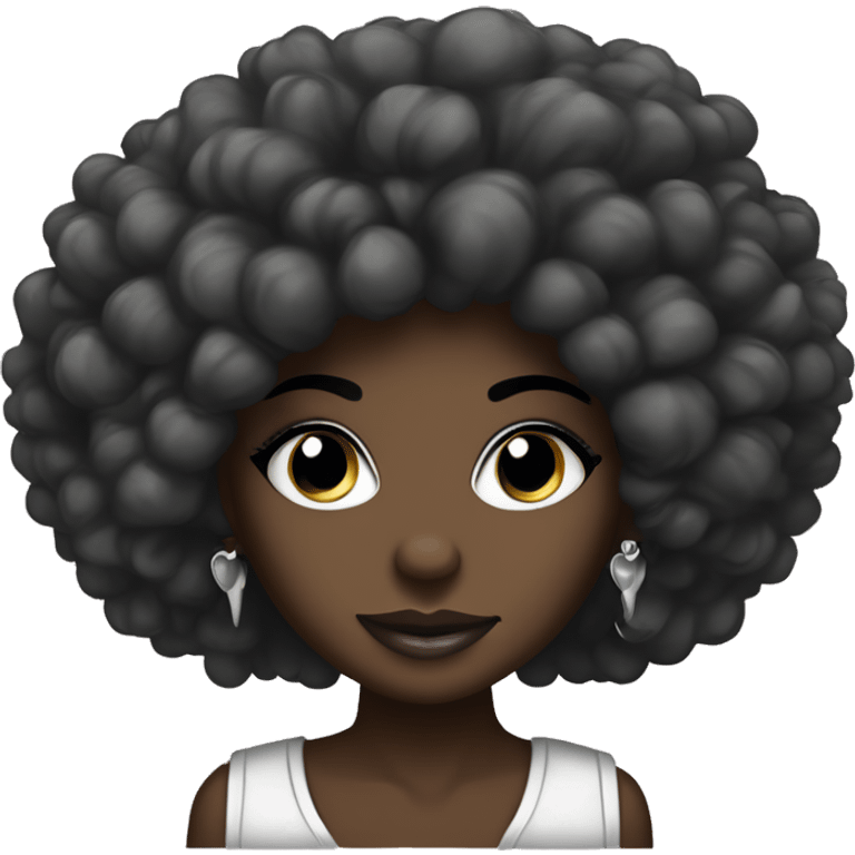 hed kandi style darkskin black girl with afro emoji