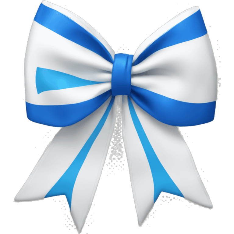 white and blue cheer bow emoji