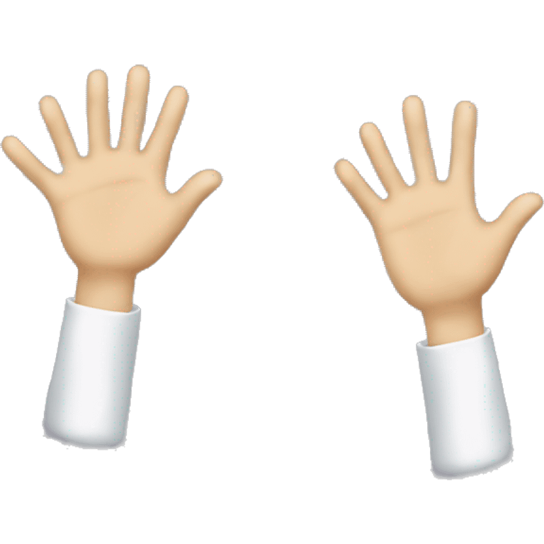 saluting face ios emoji but with 4 hands instead of just one emoji